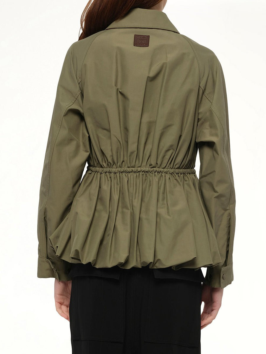 Drape Jacket in Khaki Green