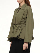 Drape Jacket in Khaki Green