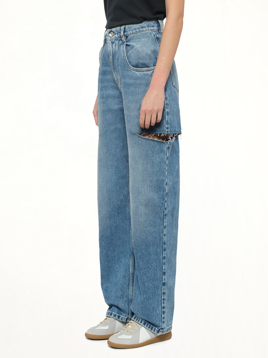 Slash Loose Fit Denim Jeans