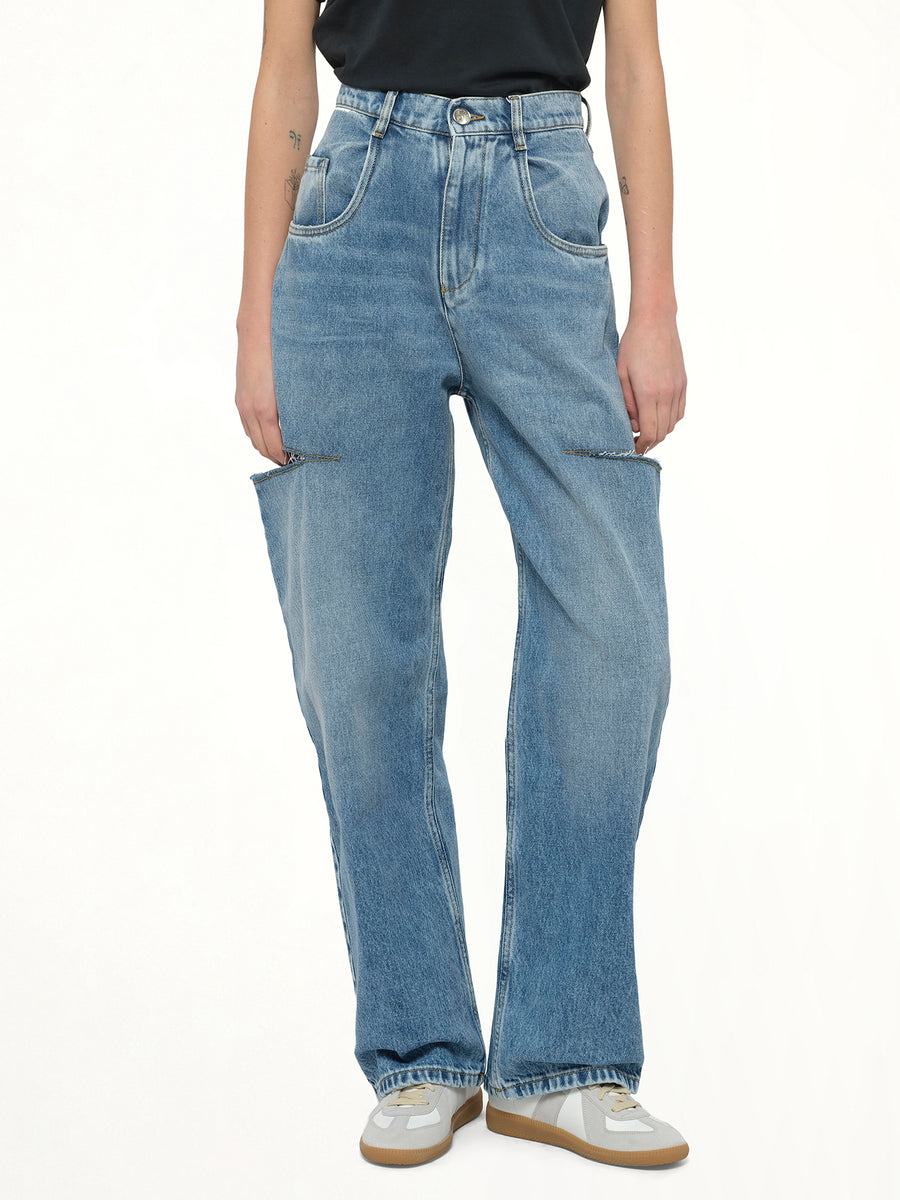 Slash Loose Fit Denim Jeans