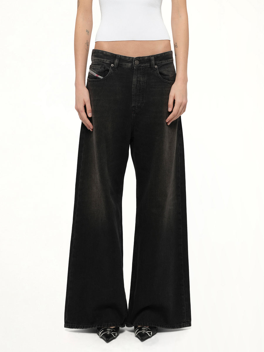 1996 D-SIRE Wide Jeans in Black/Dark Grey