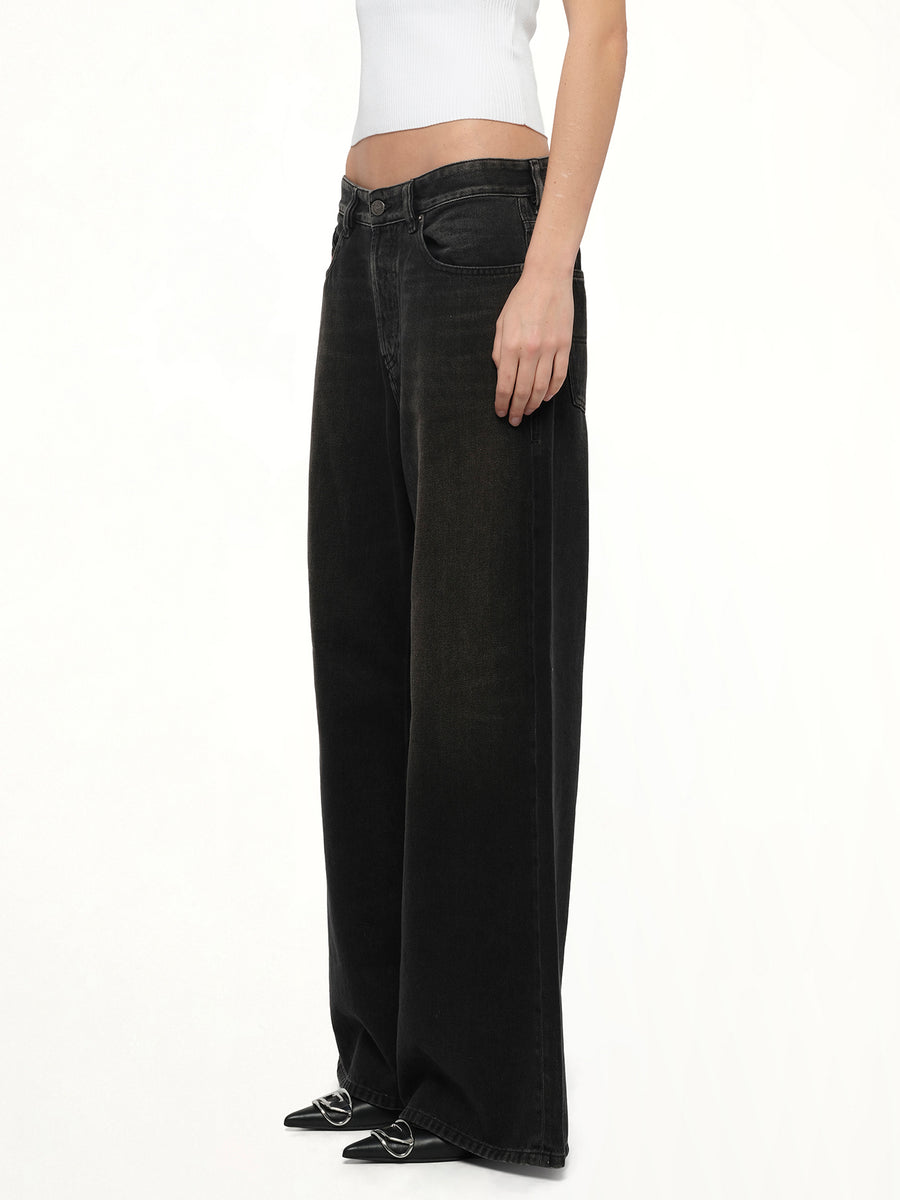 1996 D-SIRE Wide Jeans in Black/Dark Grey