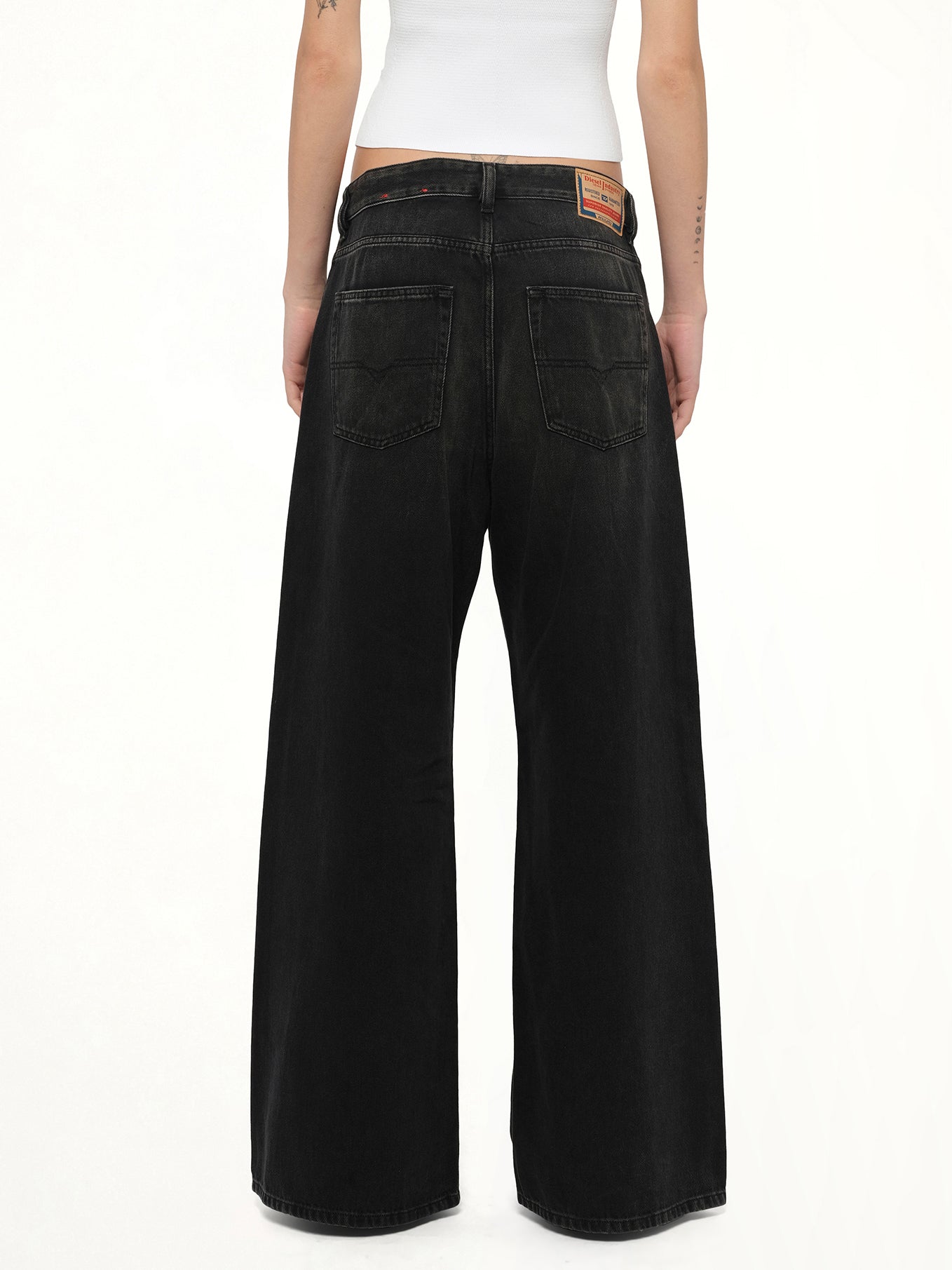 1996 D-SIRE Wide Jeans in Black/Dark Grey