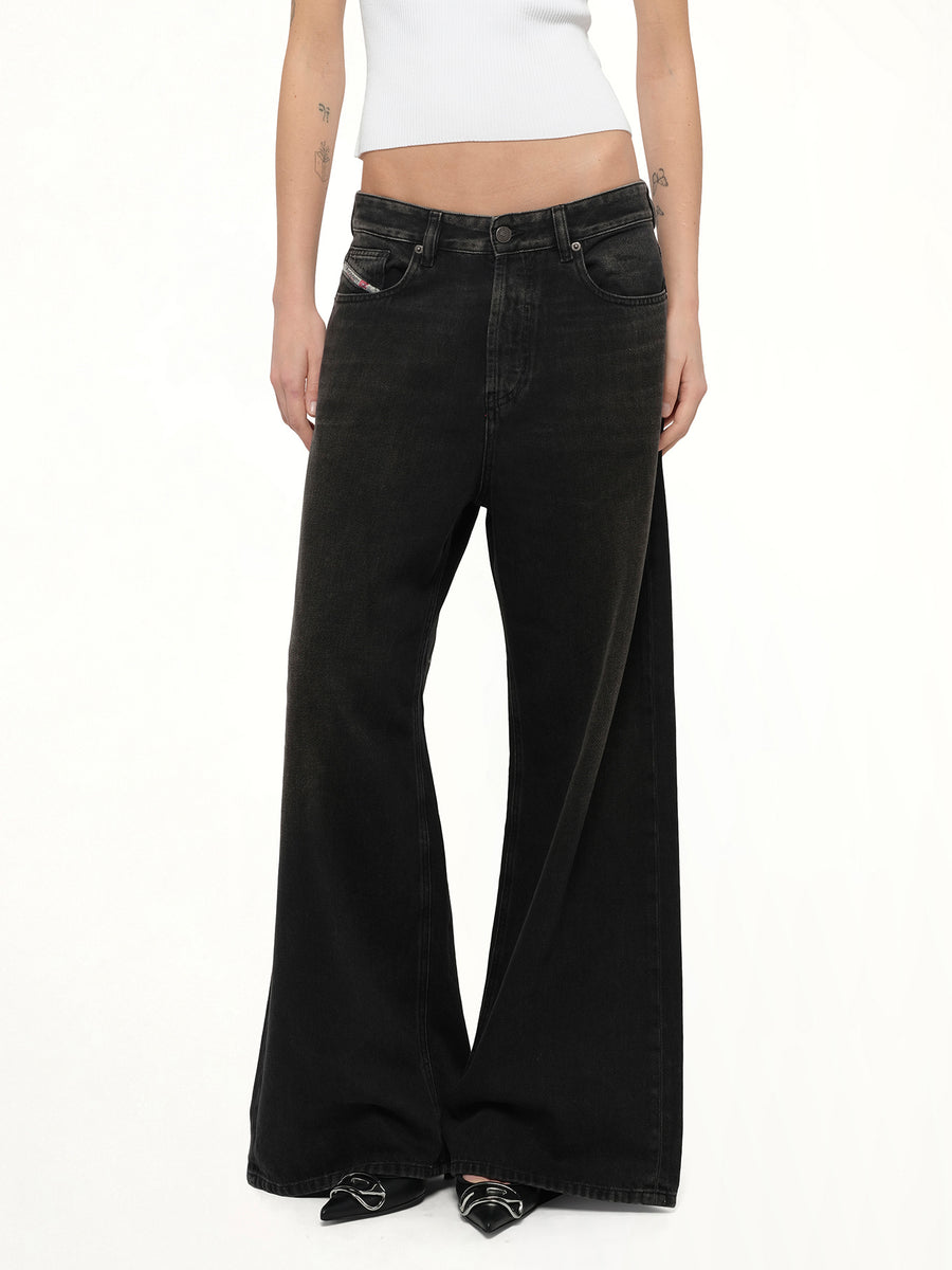 1996 D-SIRE Wide Jeans in Black/Dark Grey