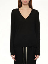 Cashmere V-Neck Pull in Black