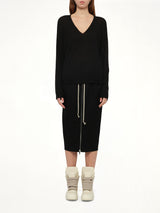 Cashmere V-Neck Pull in Black