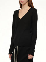 Cashmere V-Neck Pull in Black