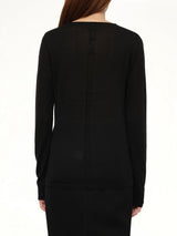 Cashmere V-Neck Pull in Black