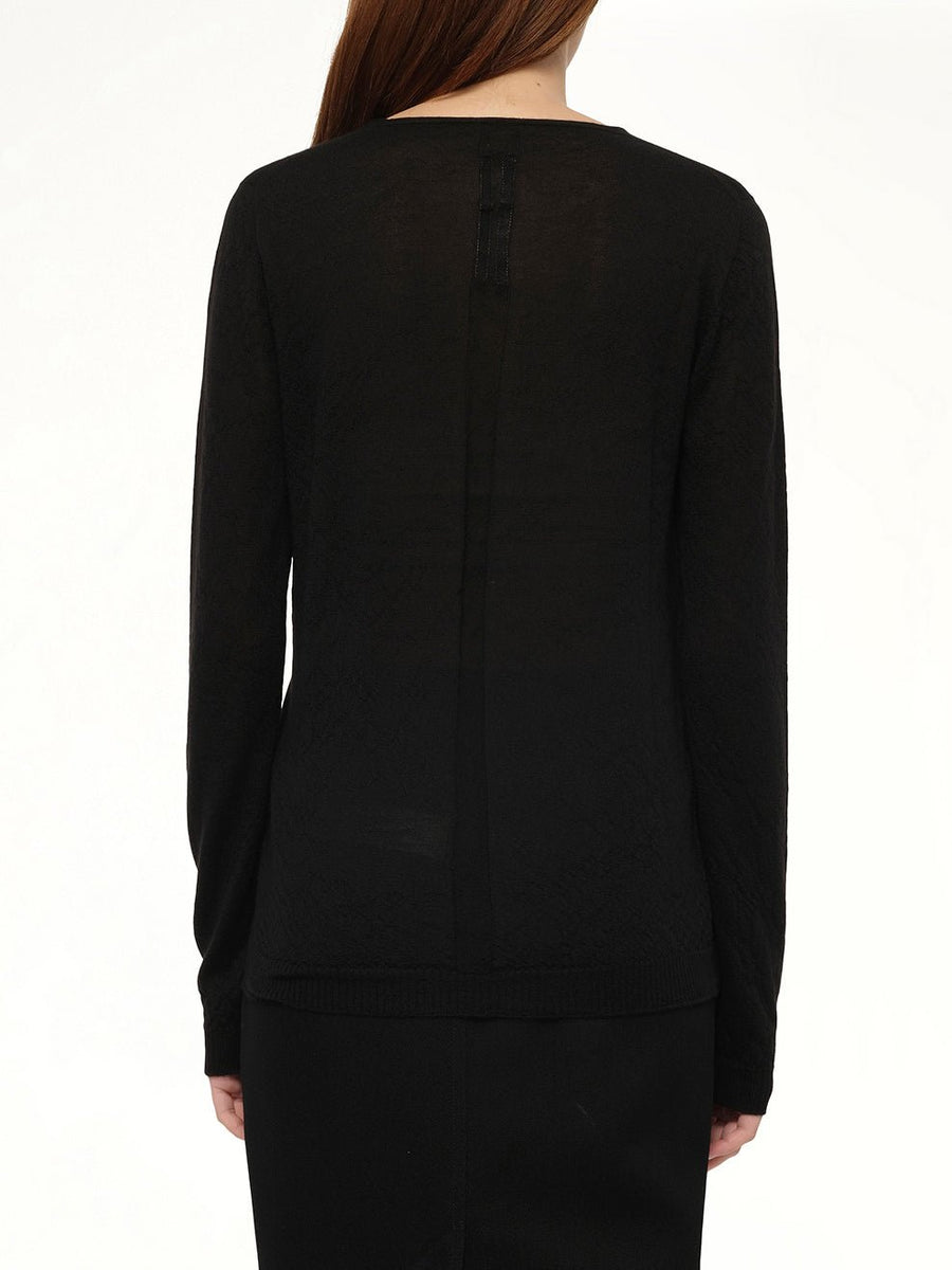 Cashmere V-Neck Pull in Black