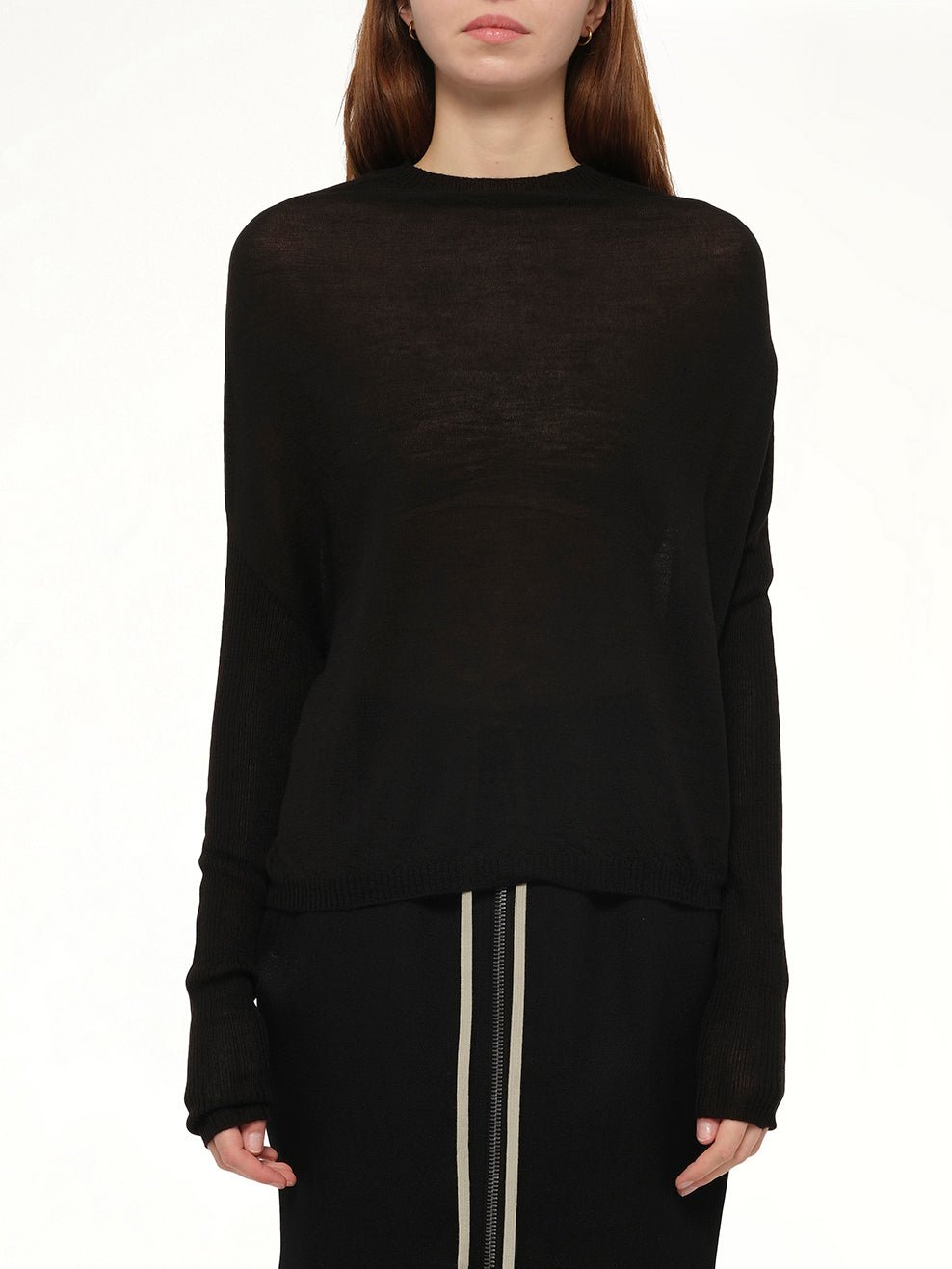 Crater Knit Sweater in Black