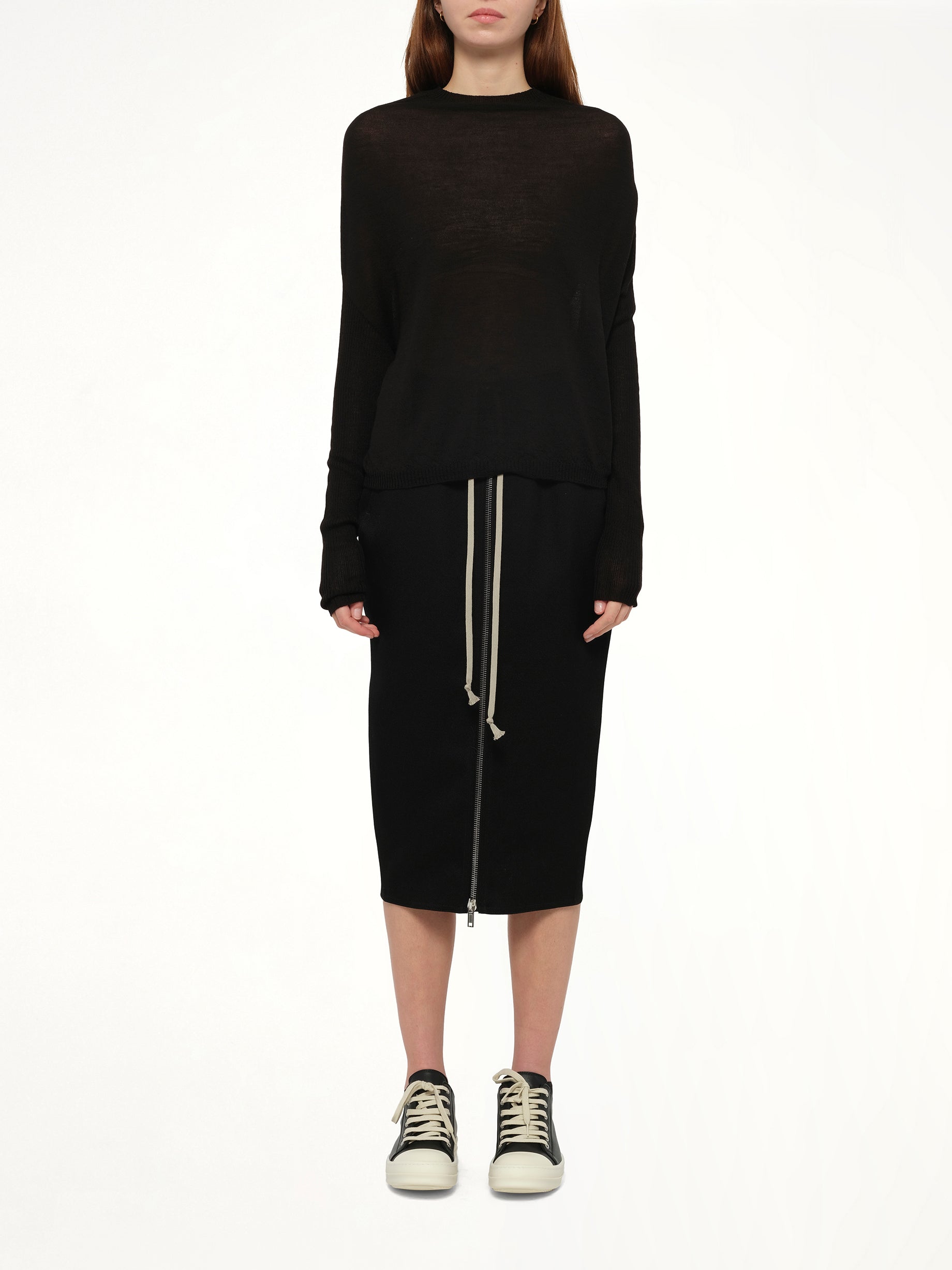 Crater Knit Sweater in Black