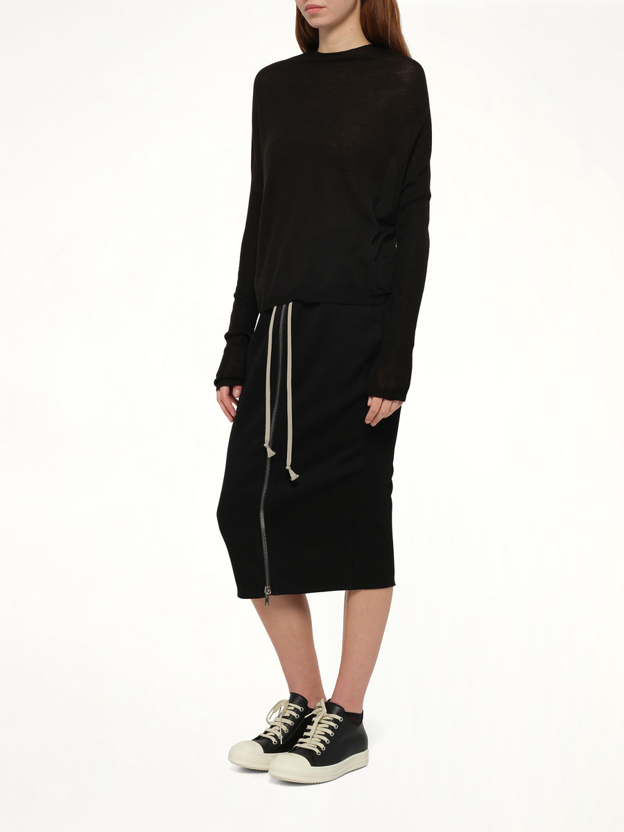 Crater Knit Sweater in Black