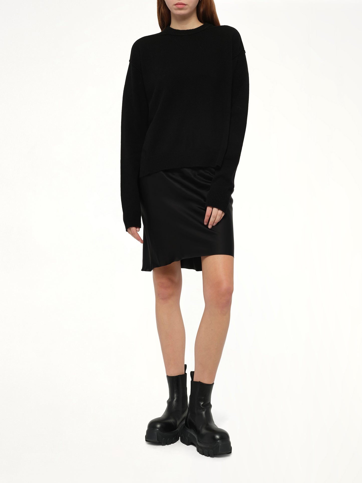 Round Neck Sweater in Black