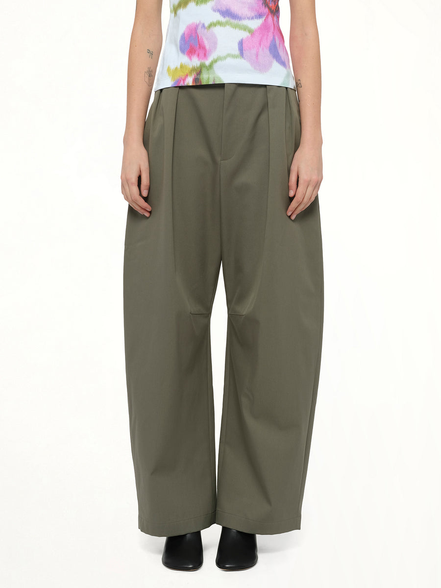 Barrel Trouser AF in Khaki Green