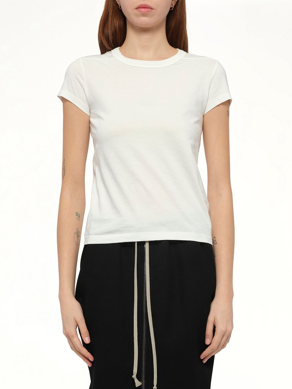 Cropped Level T-Shirt in Milk