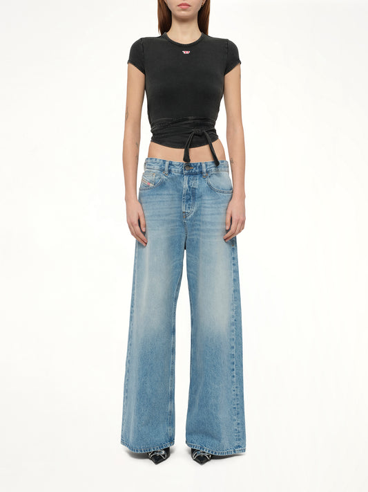 T-BUNNY-TAIL-R1 T-Shirt in Black/Dark Grey