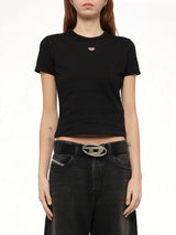 T-UNCUTIE-LONG-D Tシャツ ブラック