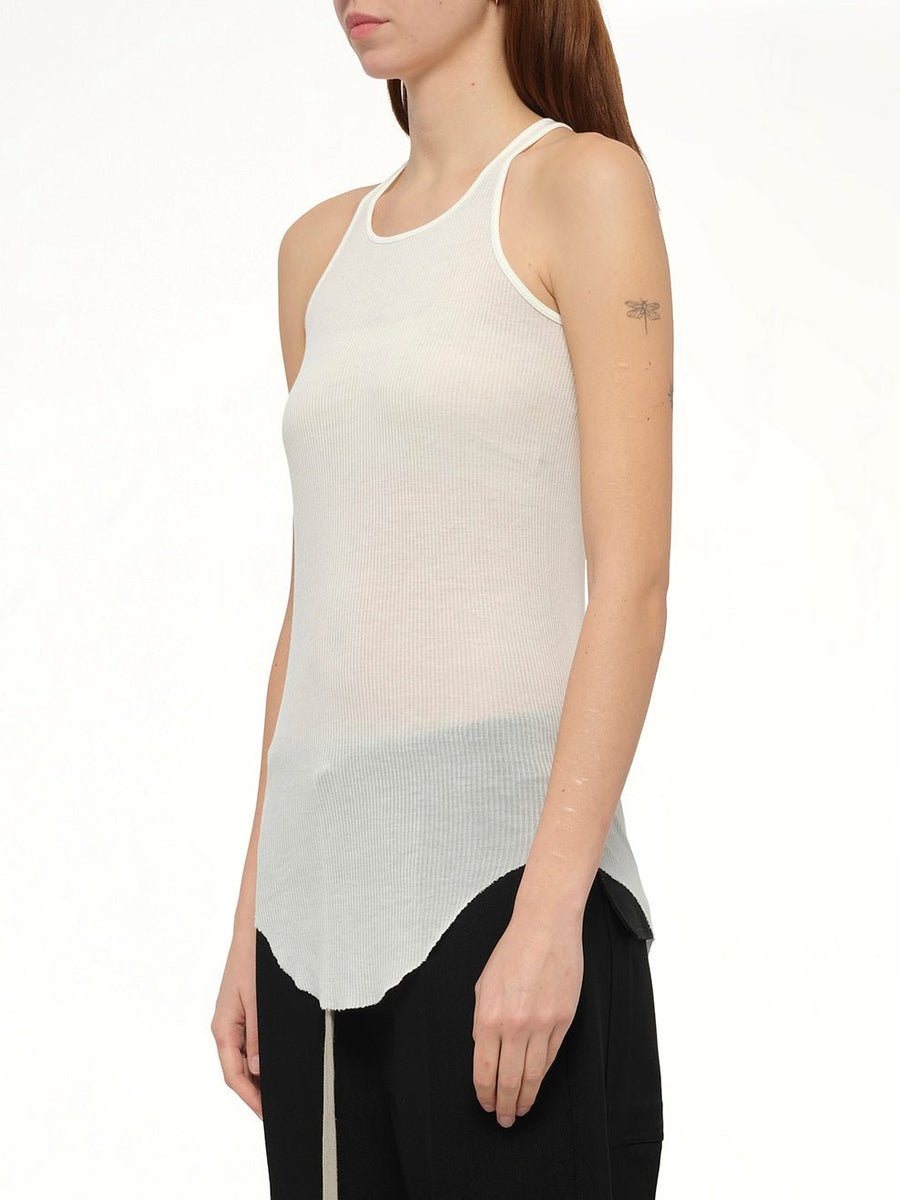 Basic Rib Tank Top in Milk