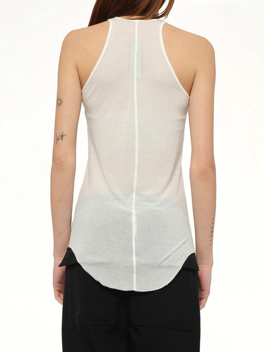 Basic Rib Tank Top in Milk