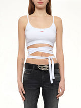 T-LEYA-TAIL Top in White