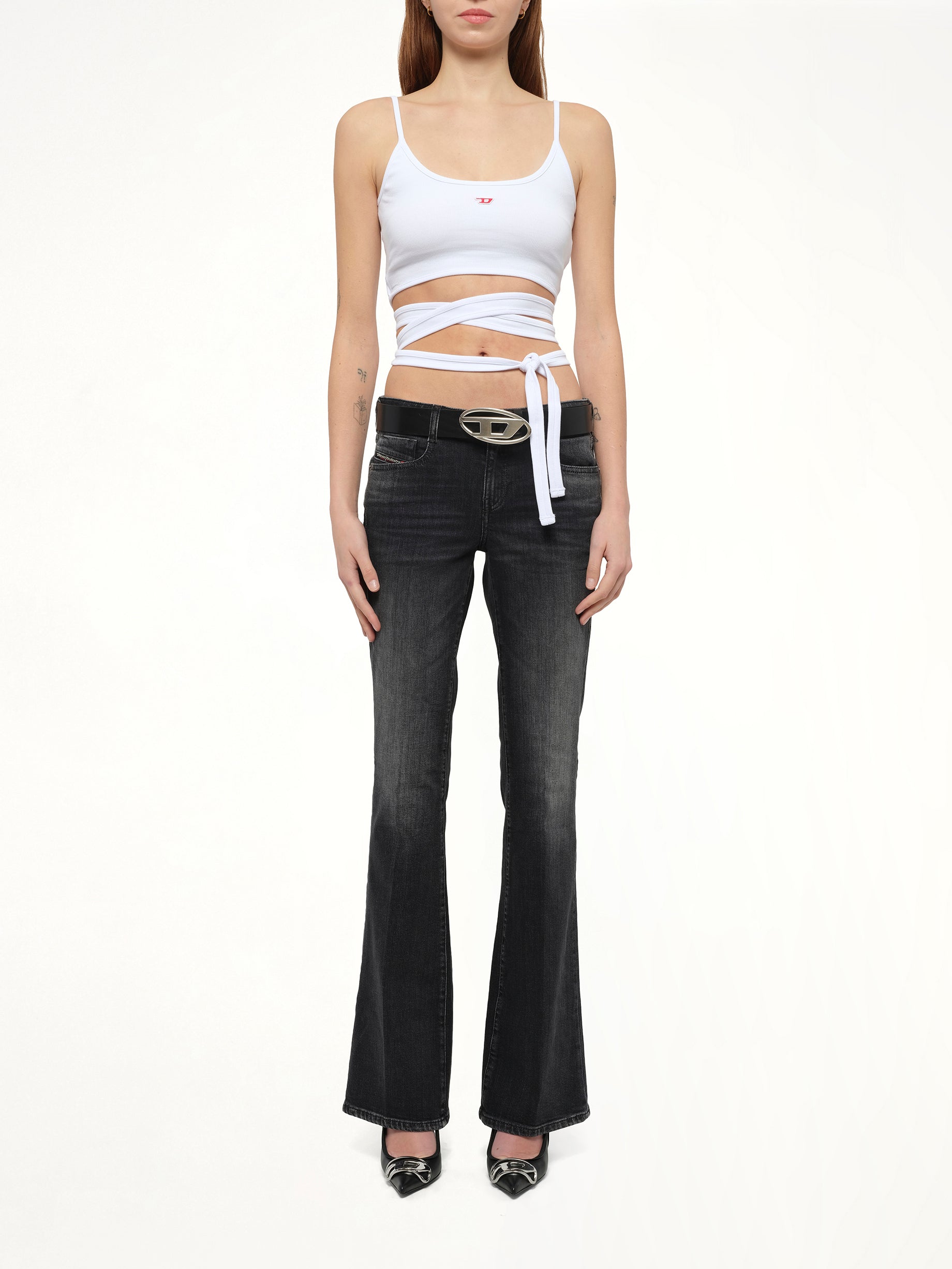 T-LEYA-TAIL Top in White