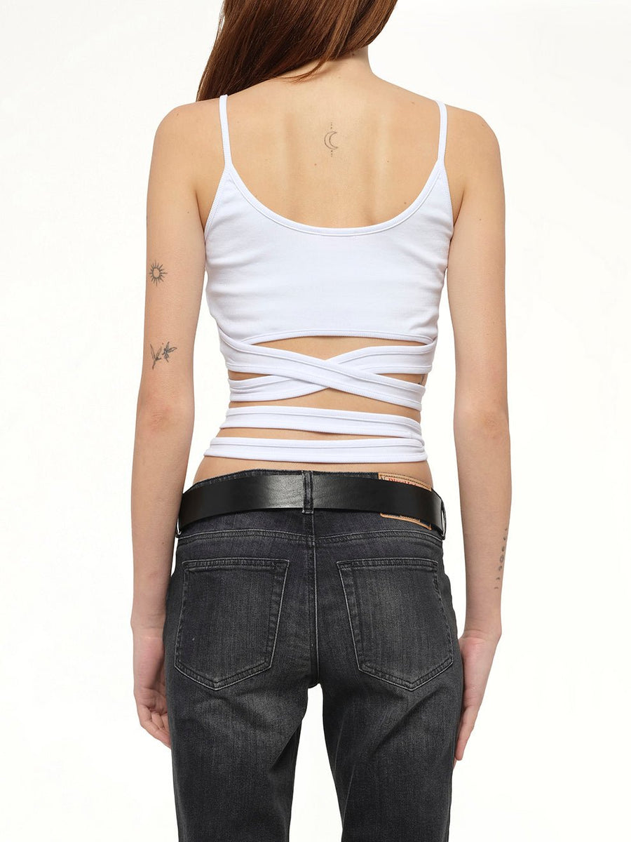 T-LEYA-TAIL Top in White