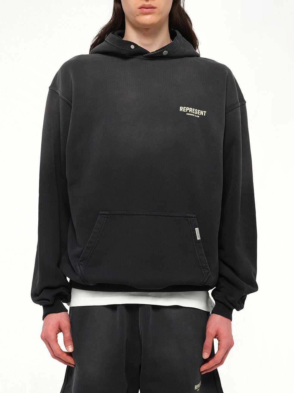 Represent Owners Club Hoodie in Aged Black