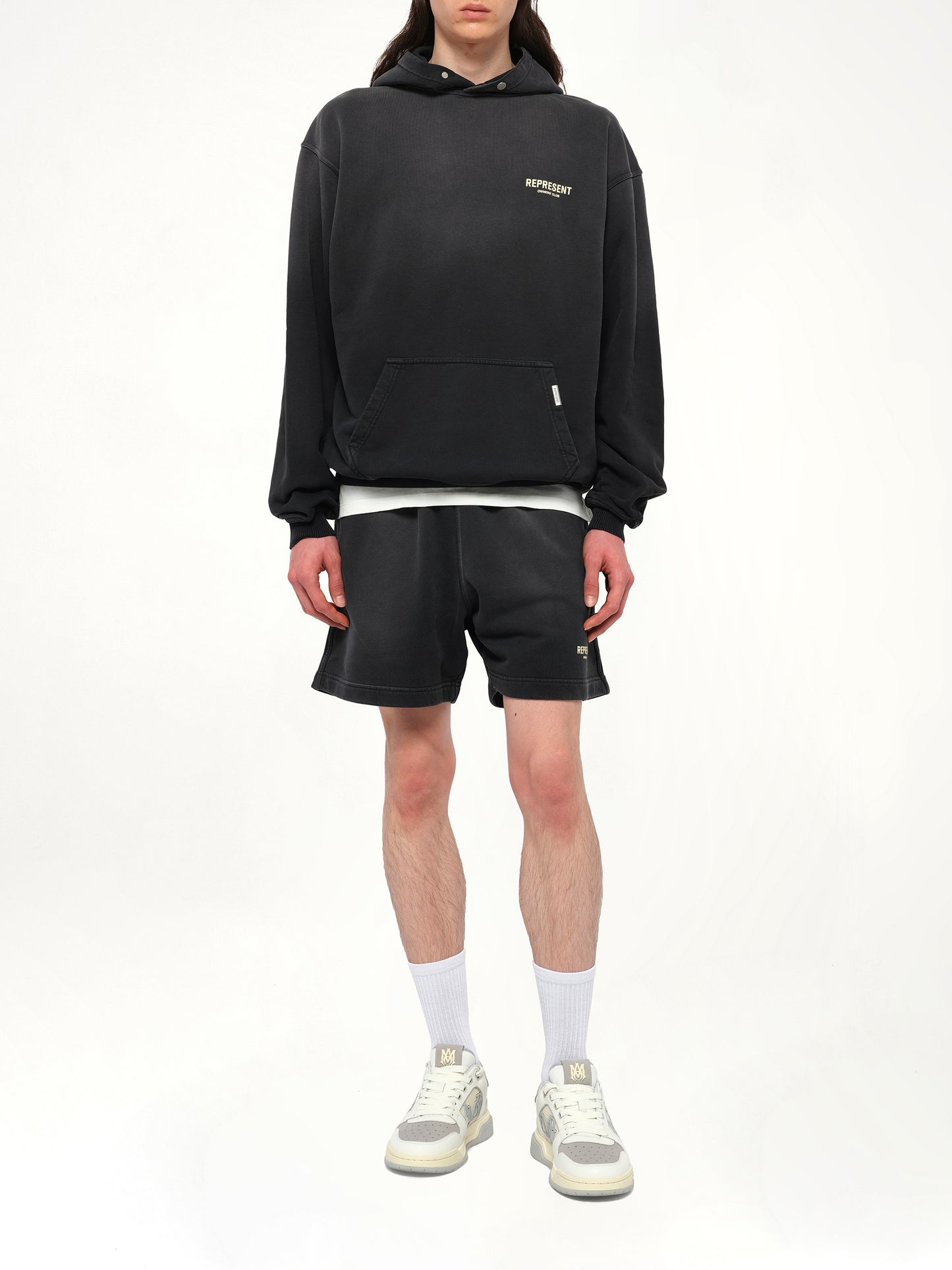 Represent Owners Club Hoodie in Aged Black