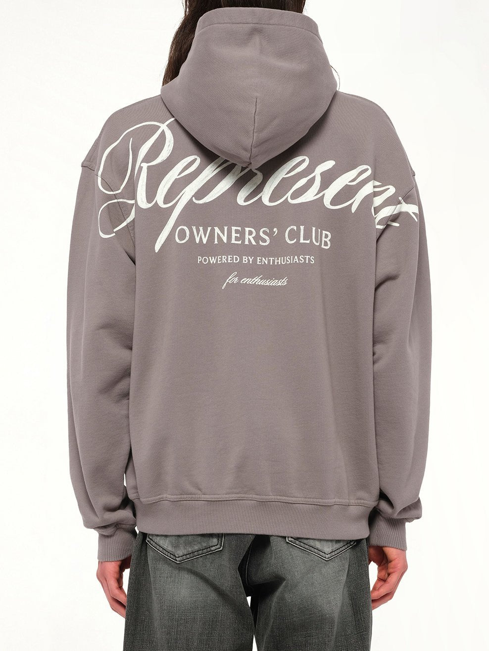 Represent Owners Club Script Hoodie in Slate
