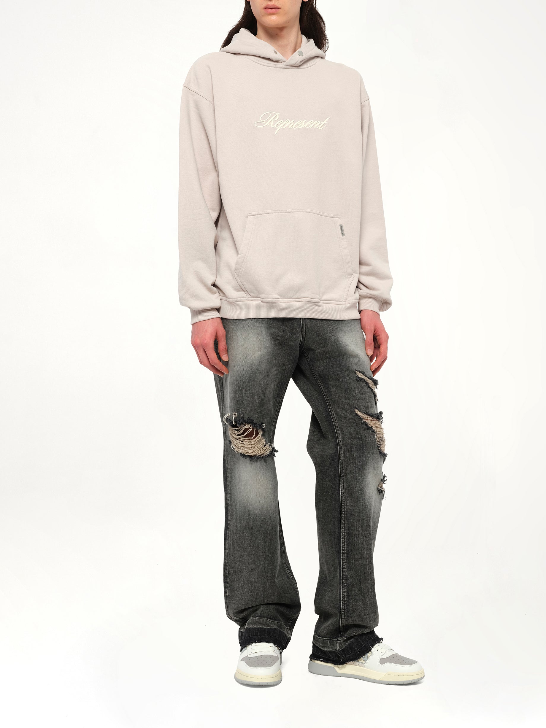 Script Logo Hoodie in Concrete