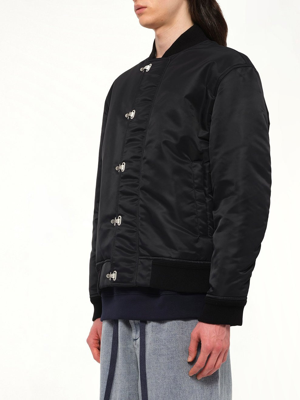 Metal Clip Jacket in Black