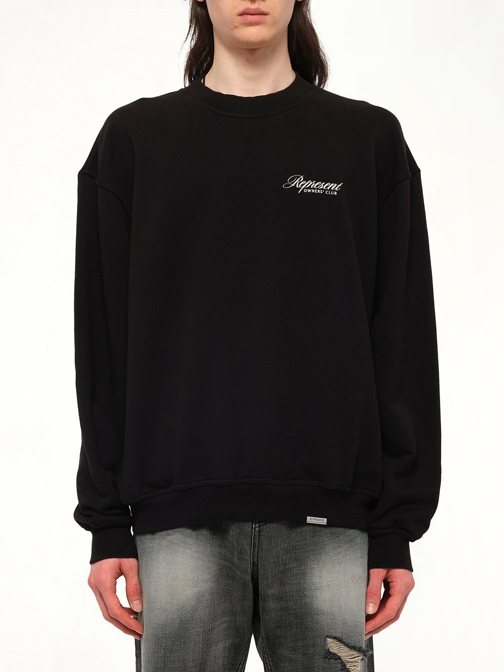 Represent Owners Club Script Sweater in Black
