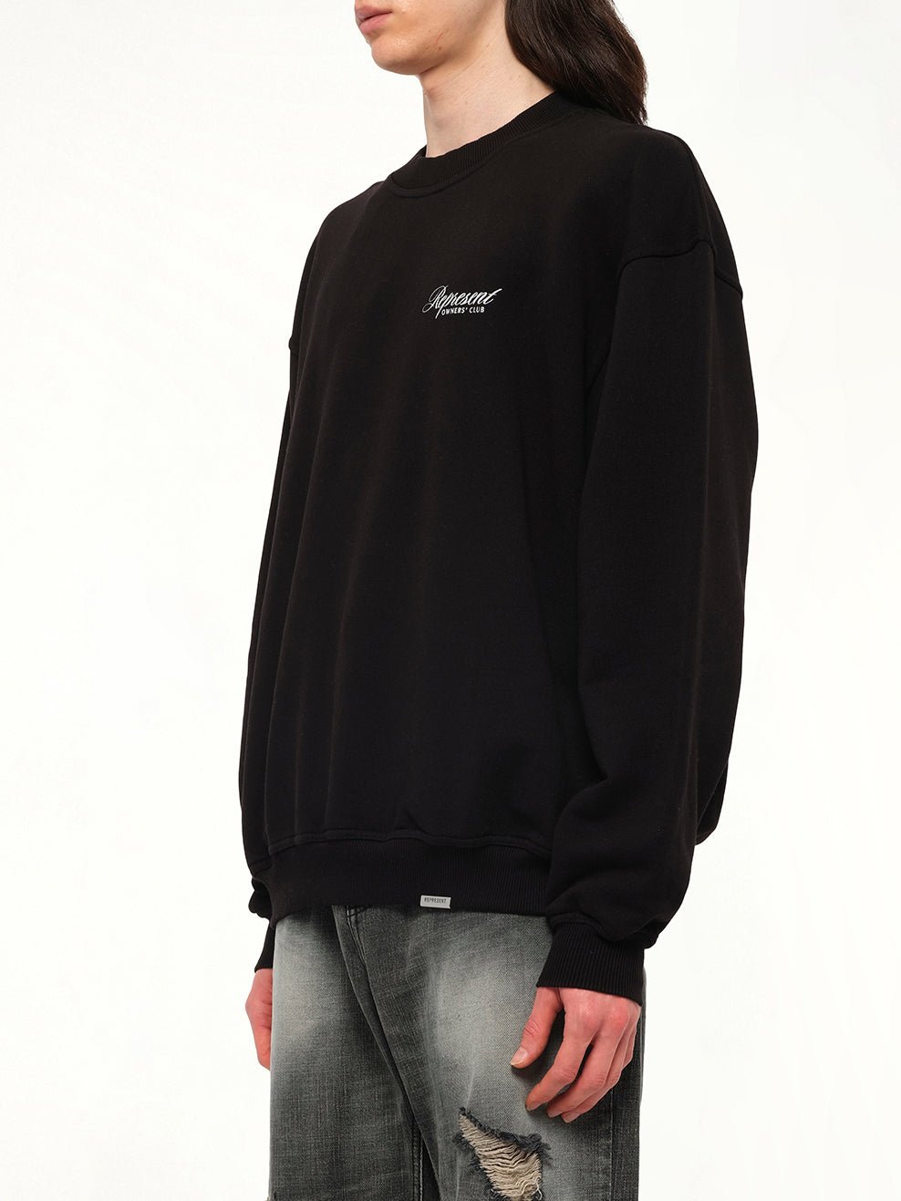 Represent Owners Club Script Sweater in Black
