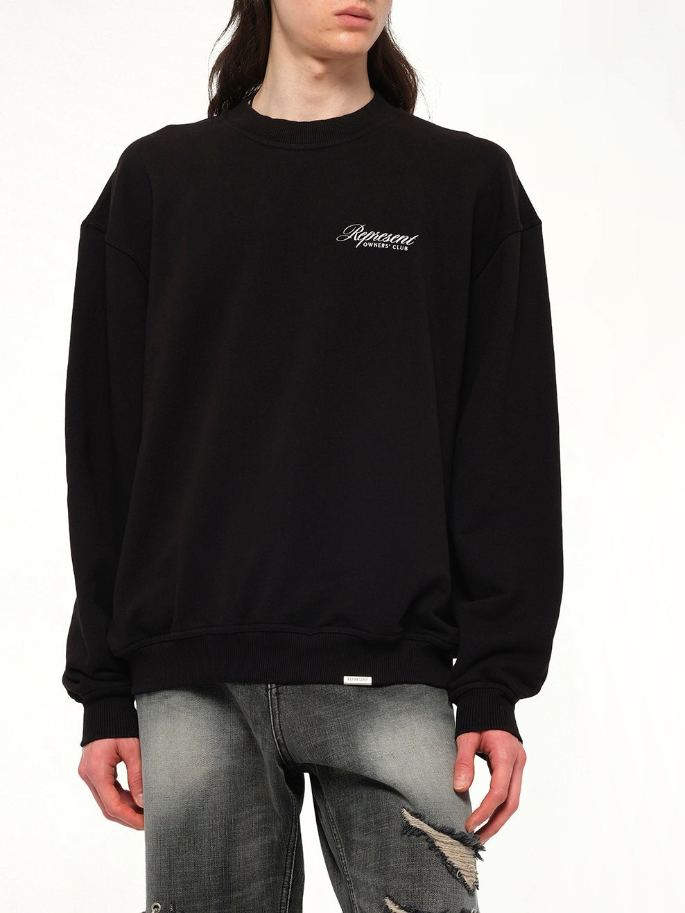 Represent Owners Club Script Sweater in Black