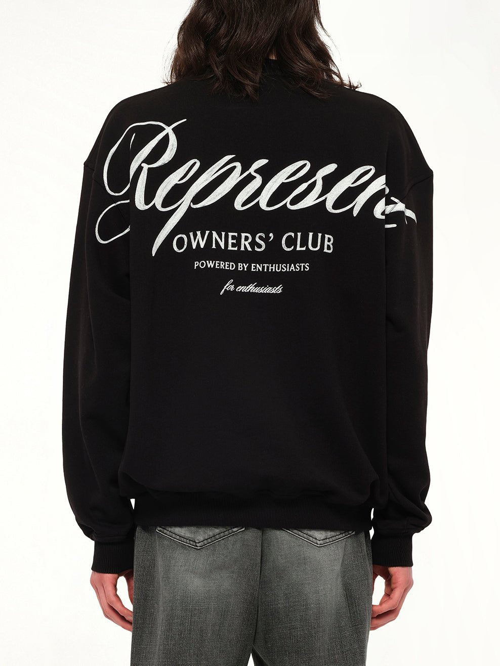 Represent Owners Club Script Sweater in Black