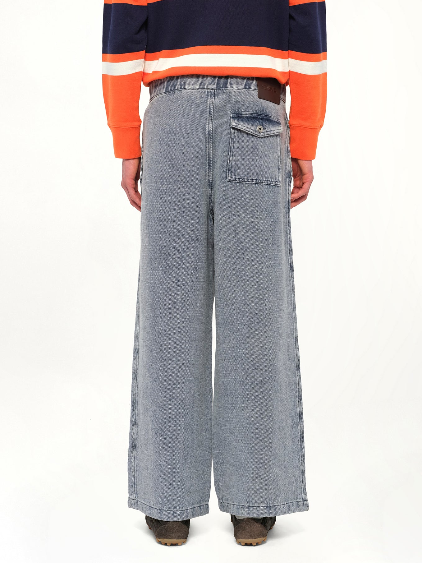 Drawstring Trouser AF in Grey Blue