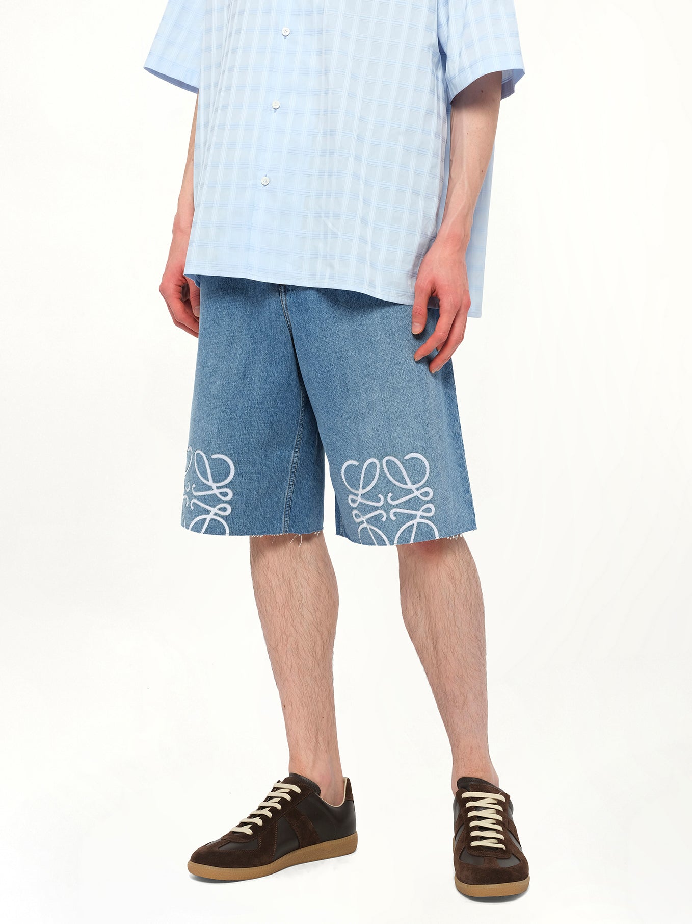 Anagram Shorts in Washed Denim