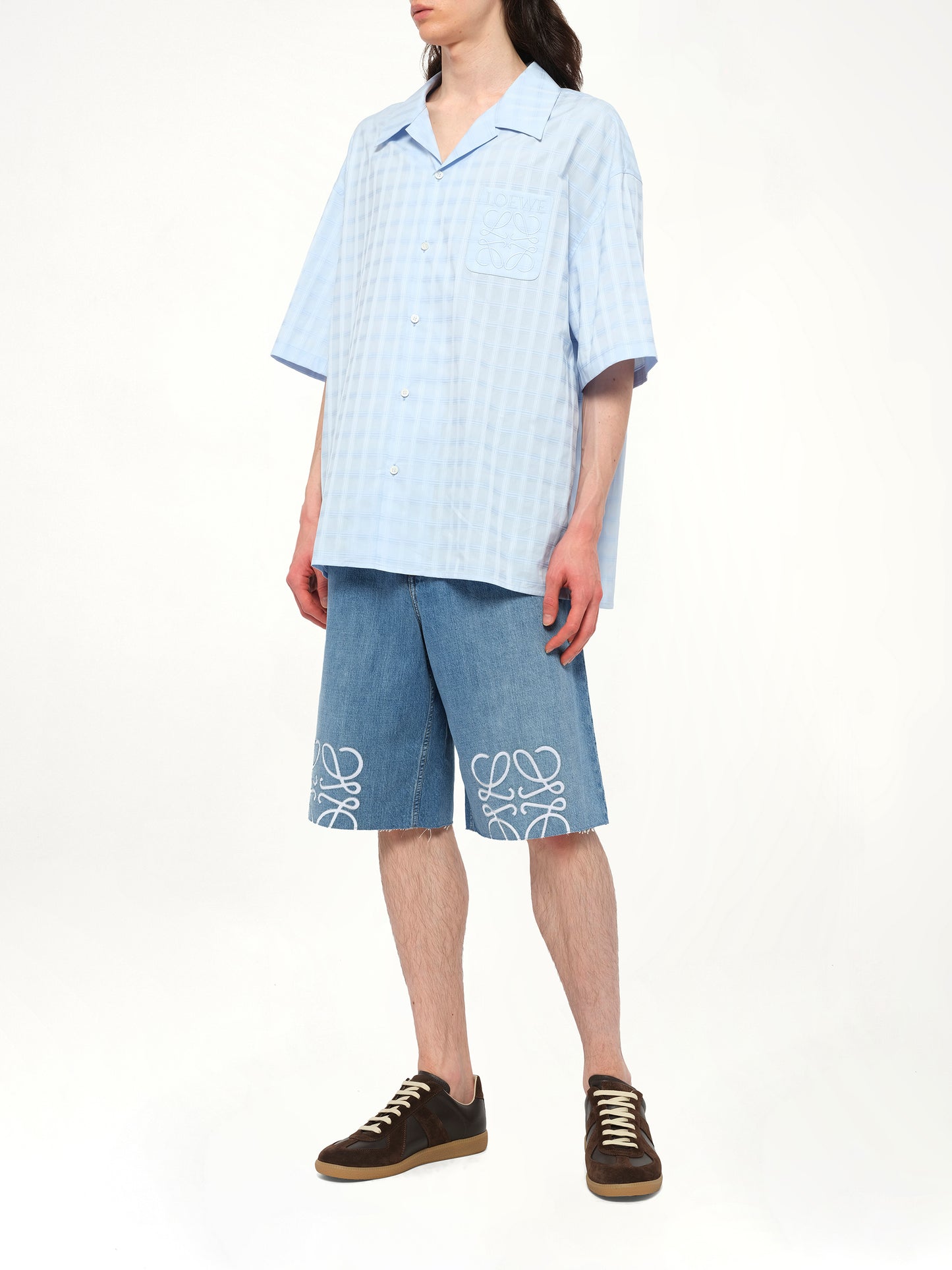 Anagram Shorts in Washed Denim