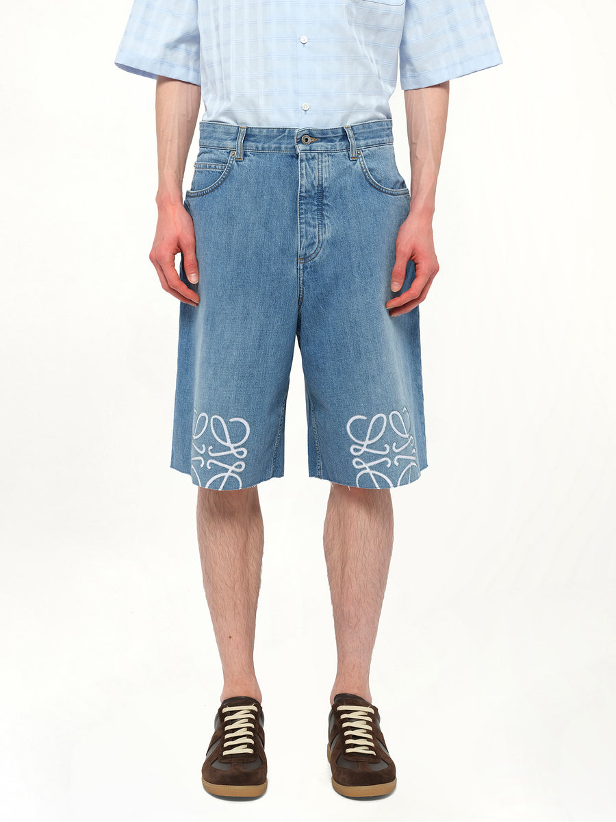 Anagram Shorts in Washed Denim