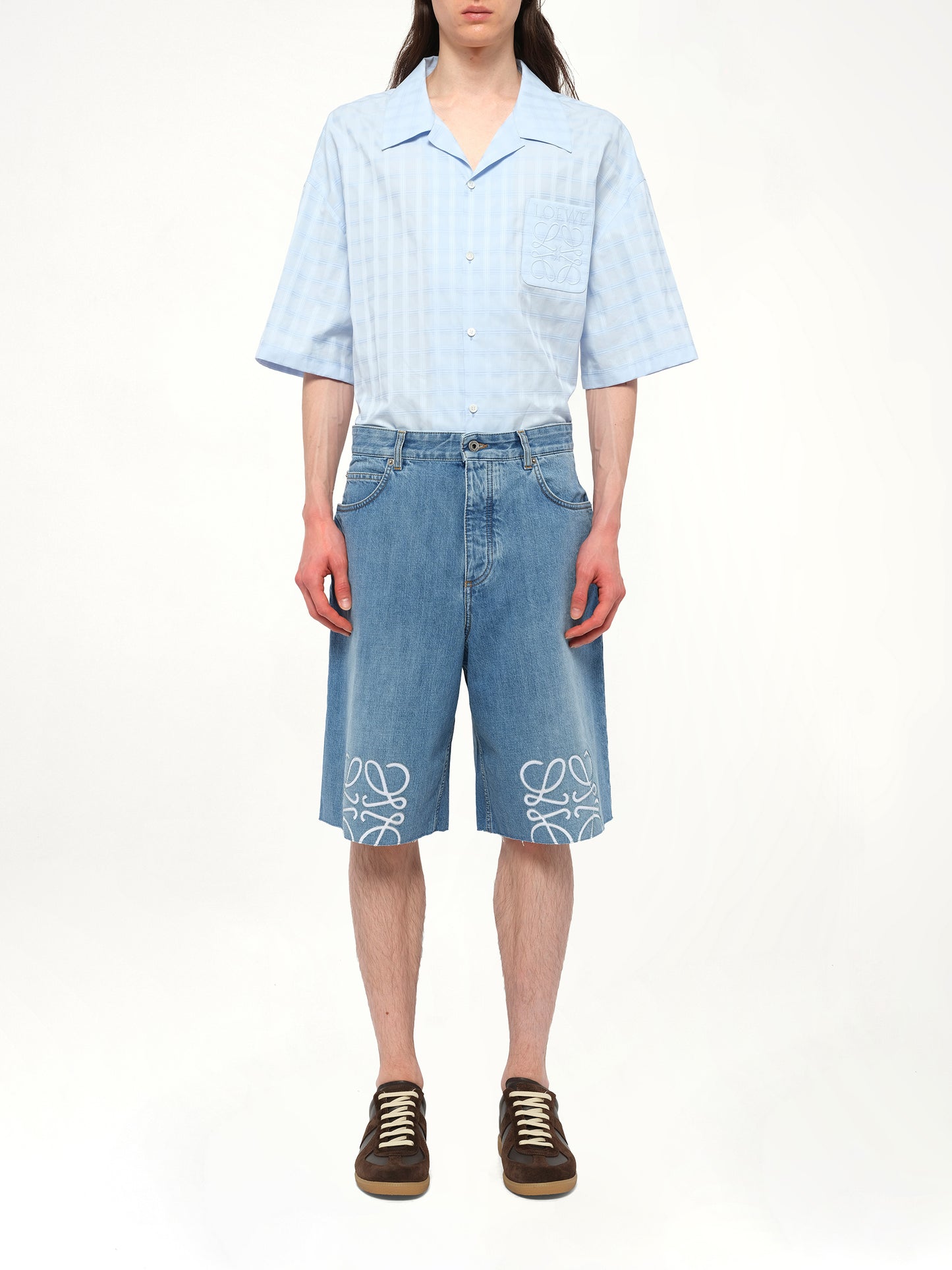 Anagram Shorts in Washed Denim