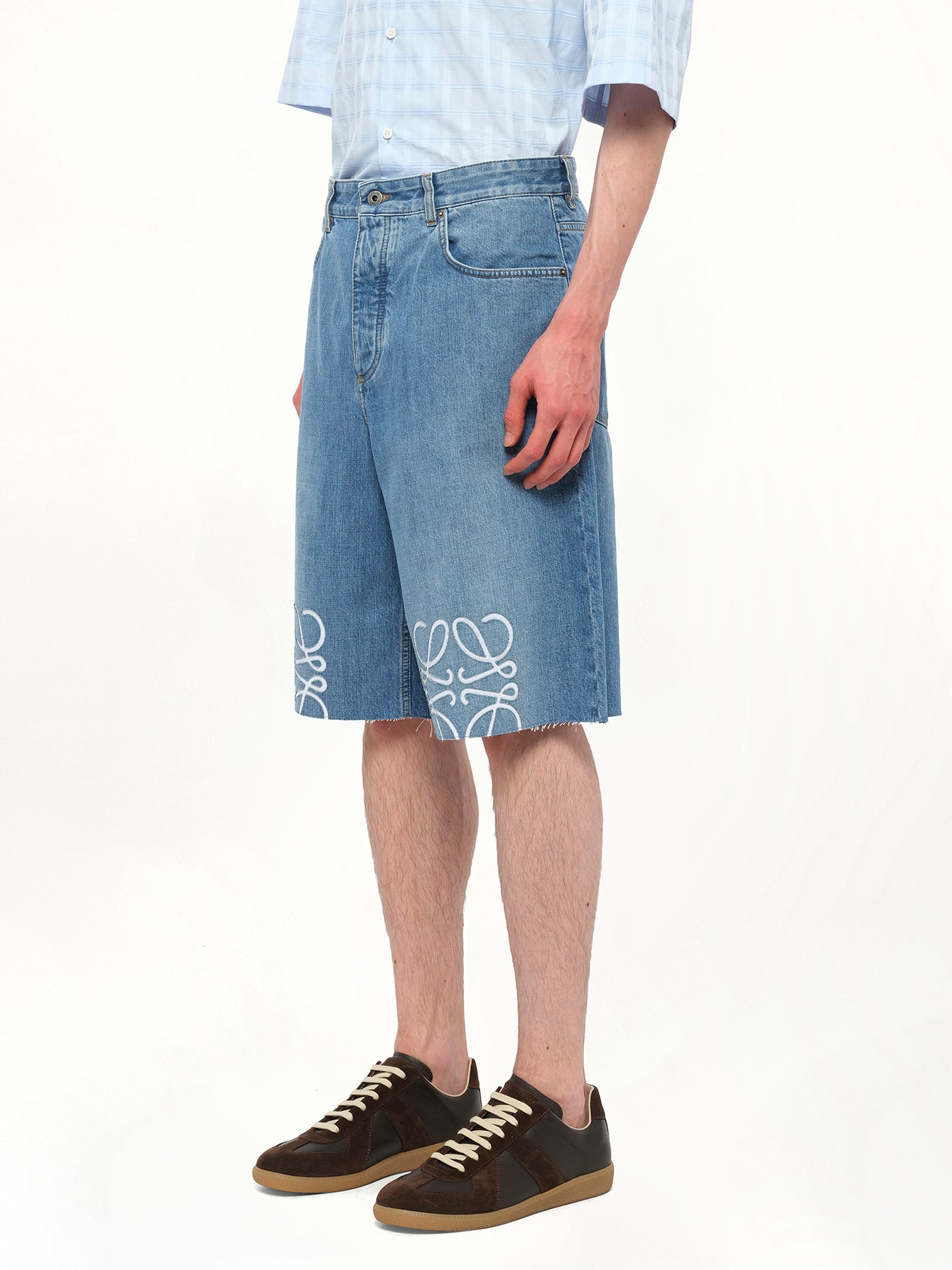 Anagram Shorts in Washed Denim
