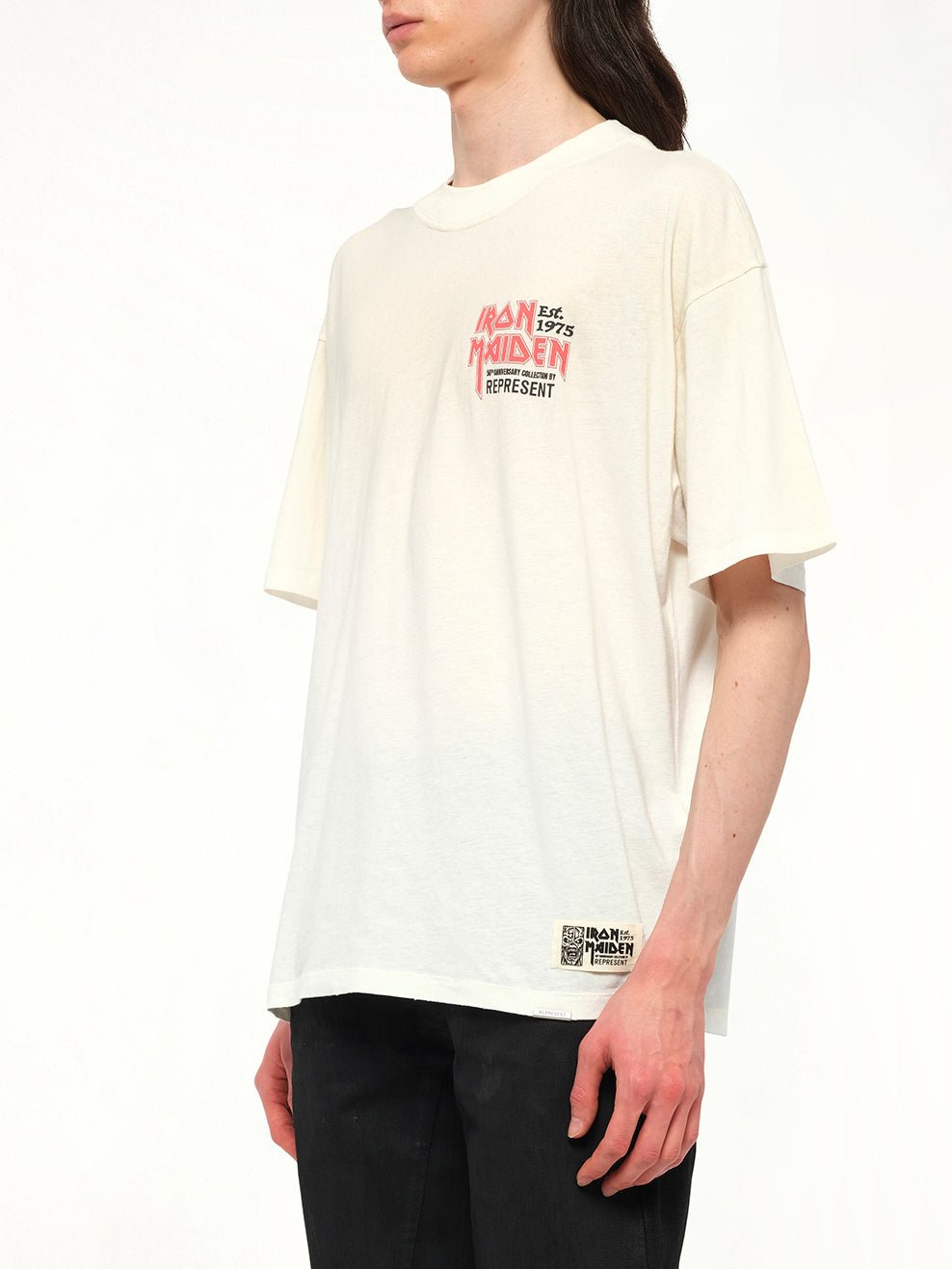 Iron Maiden Anniversary T-Shirt in Washed Ecru