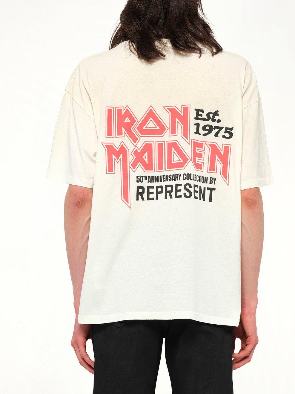 Iron Maiden Anniversary T-Shirt in Washed Ecru