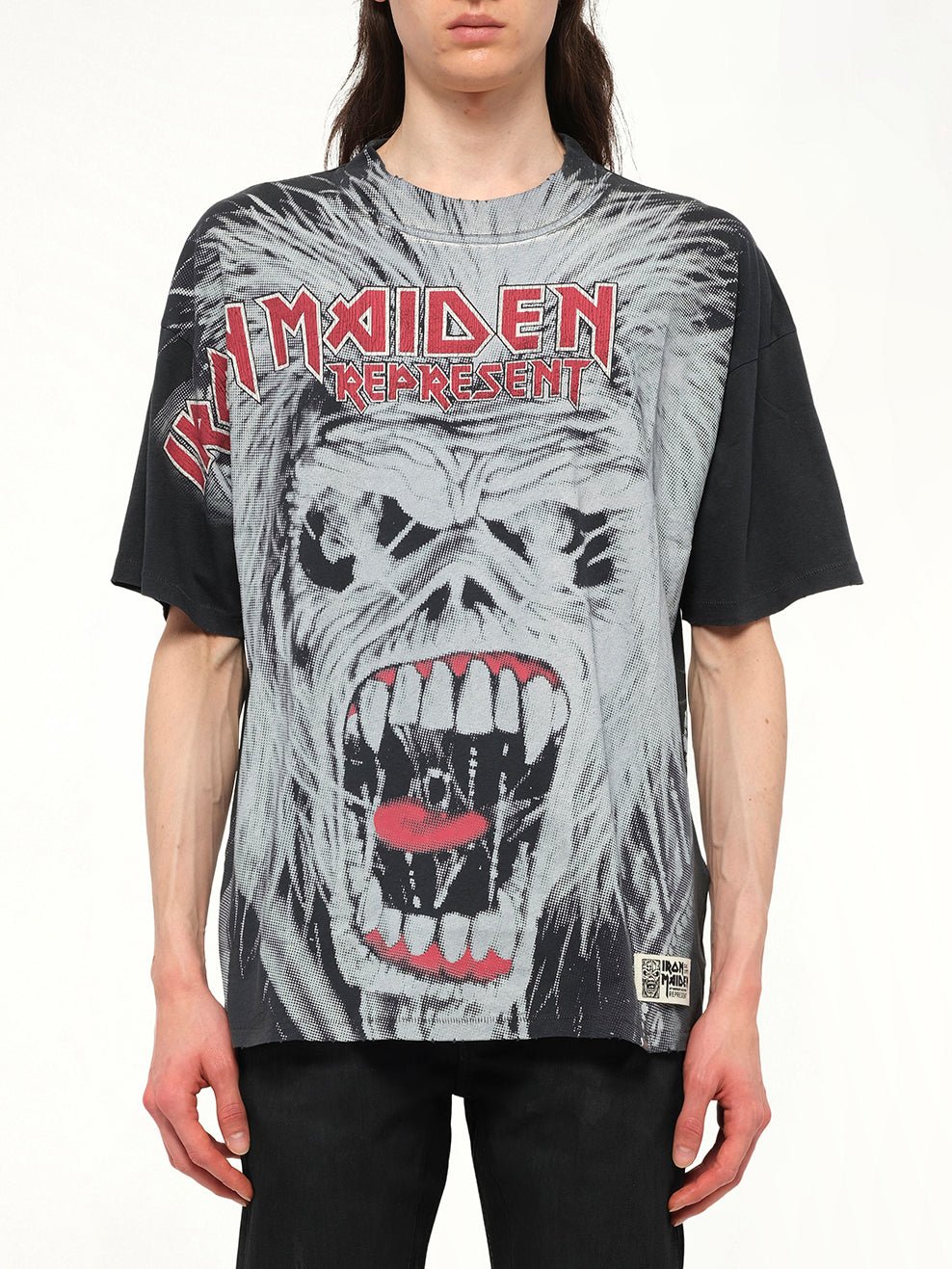 Iron Maiden British Metal T-Shirt in Stained Black