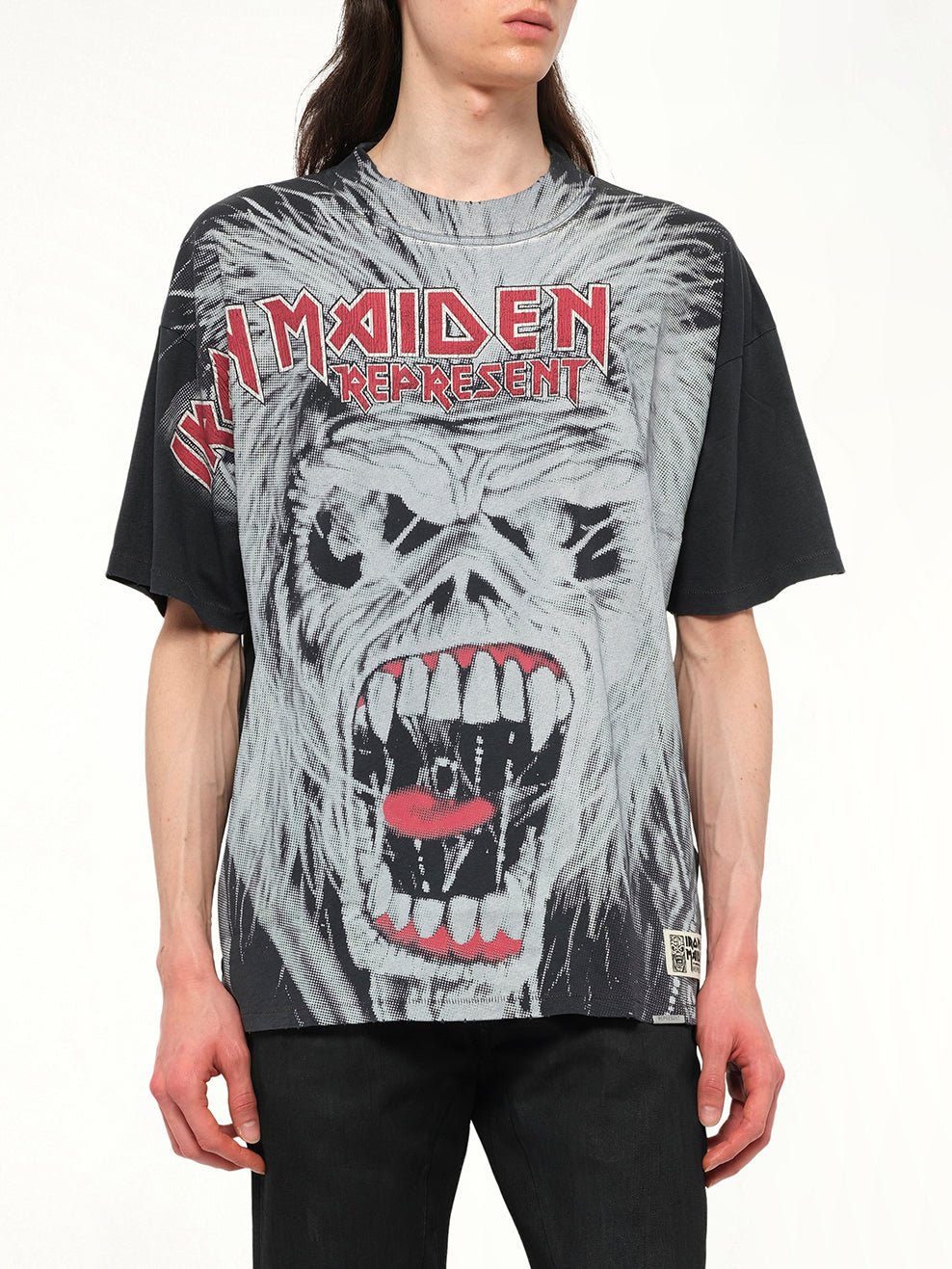 Iron Maiden British Metal T-Shirt in Stained Black