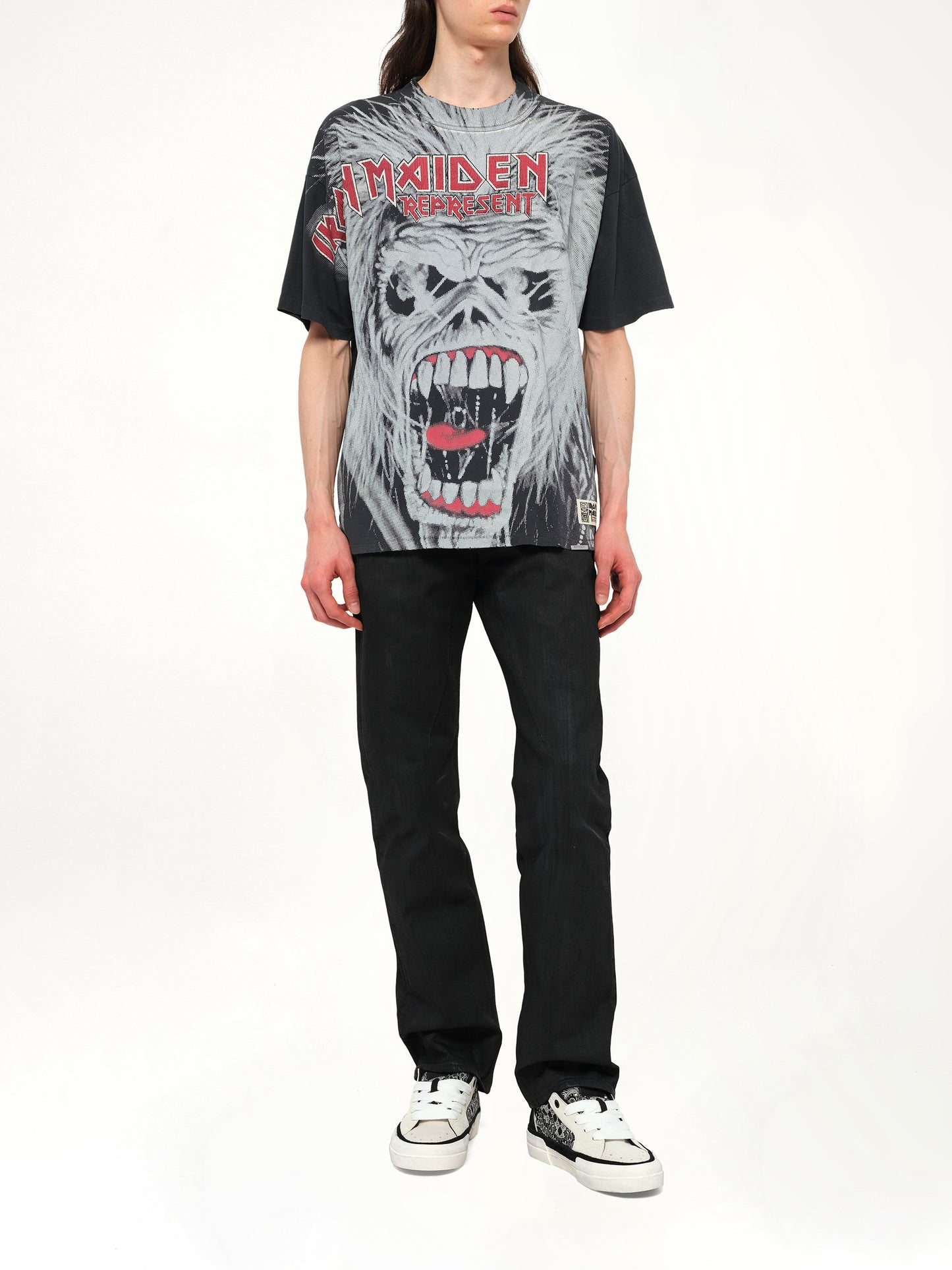 Iron Maiden British Metal T-Shirt in Stained Black