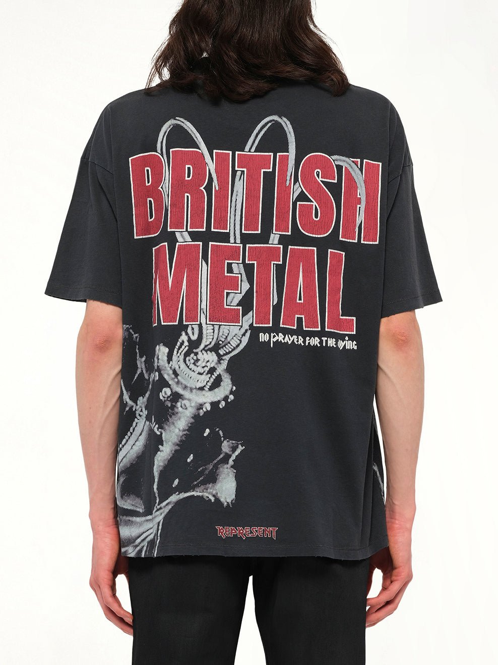 Iron Maiden British Metal T-Shirt in Stained Black