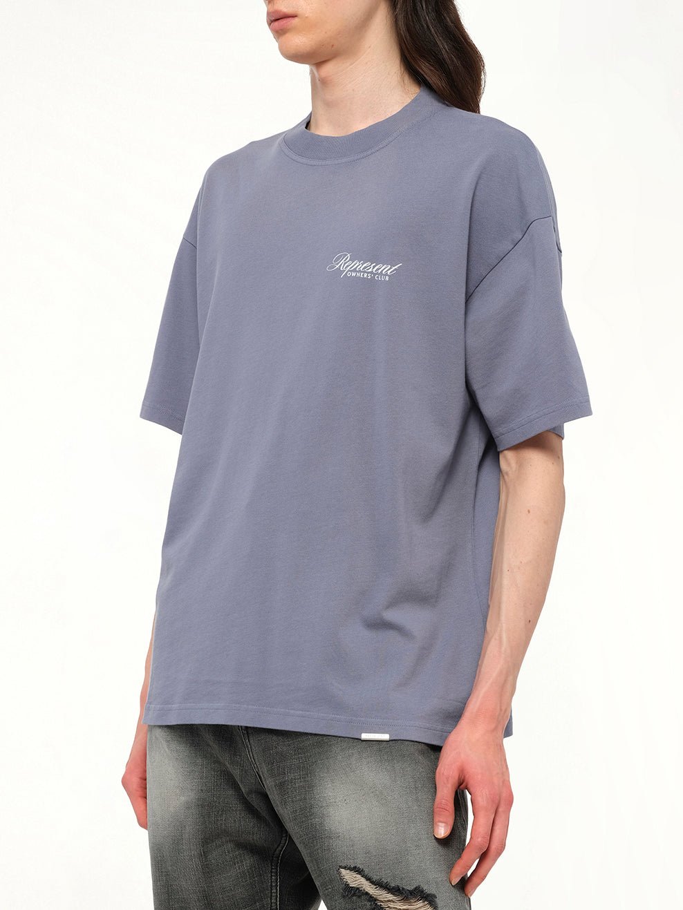 Represent Owners Club Script T-Shirt in Dusty Blue