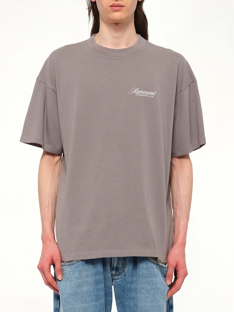 Represent Owners Club Script T-Shirt in Slate