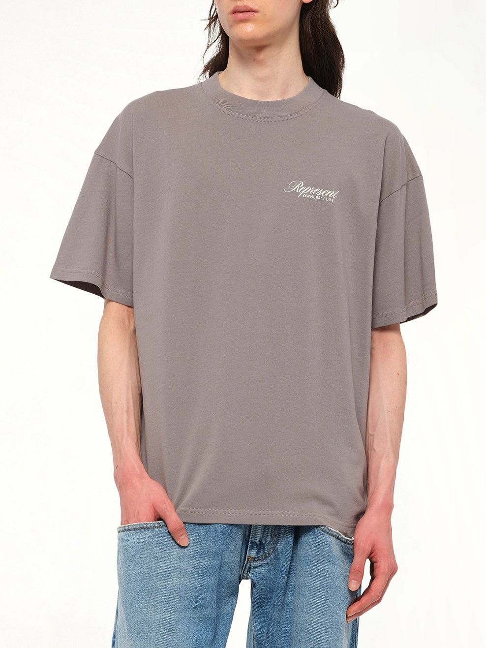 Represent Owners Club Script T-Shirt in Slate